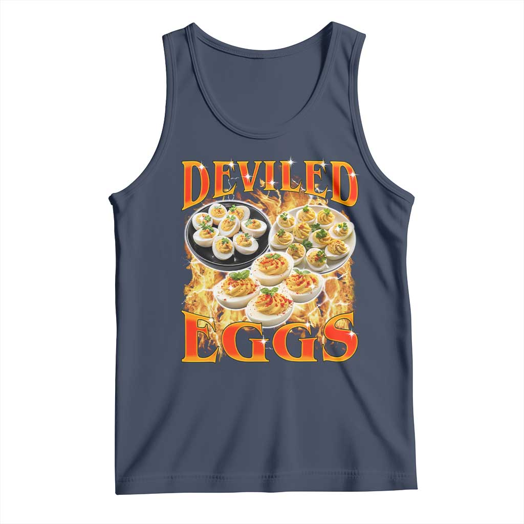 Deviled Eggs Tank Top Vintage 90s Thanksgiving Funny Foodie Bootleg Graphic