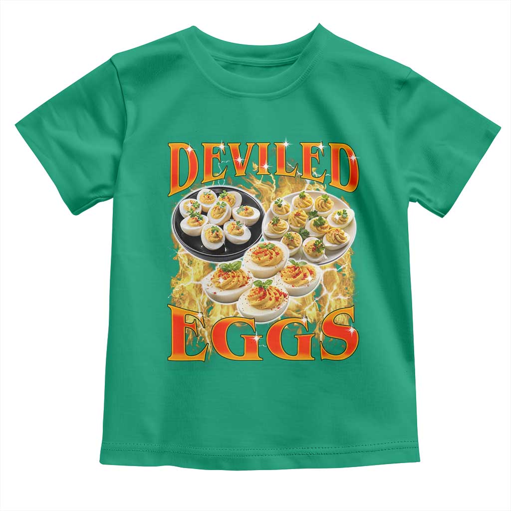 Deviled Eggs Toddler T Shirt Vintage 90s Thanksgiving Funny Foodie Bootleg Graphic
