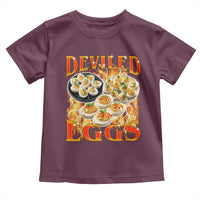 Deviled Eggs Toddler T Shirt Vintage 90s Thanksgiving Funny Foodie Bootleg Graphic