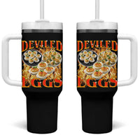 Deviled Eggs Tumbler With Handle Vintage 90s Thanksgiving Funny Foodie Bootleg Graphic