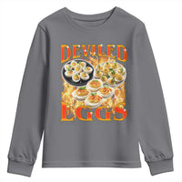 Deviled Eggs Youth Sweatshirt Vintage 90s Thanksgiving Funny Foodie Bootleg Graphic