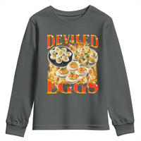 Deviled Eggs Youth Sweatshirt Vintage 90s Thanksgiving Funny Foodie Bootleg Graphic