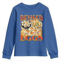 Deviled Eggs Youth Sweatshirt Vintage 90s Thanksgiving Funny Foodie Bootleg Graphic