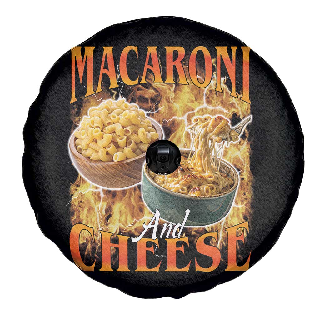 Macaroni And Cheese Meme Spare Tire Cover Vintage 90s Style Funny Foodie Bootleg Graphic