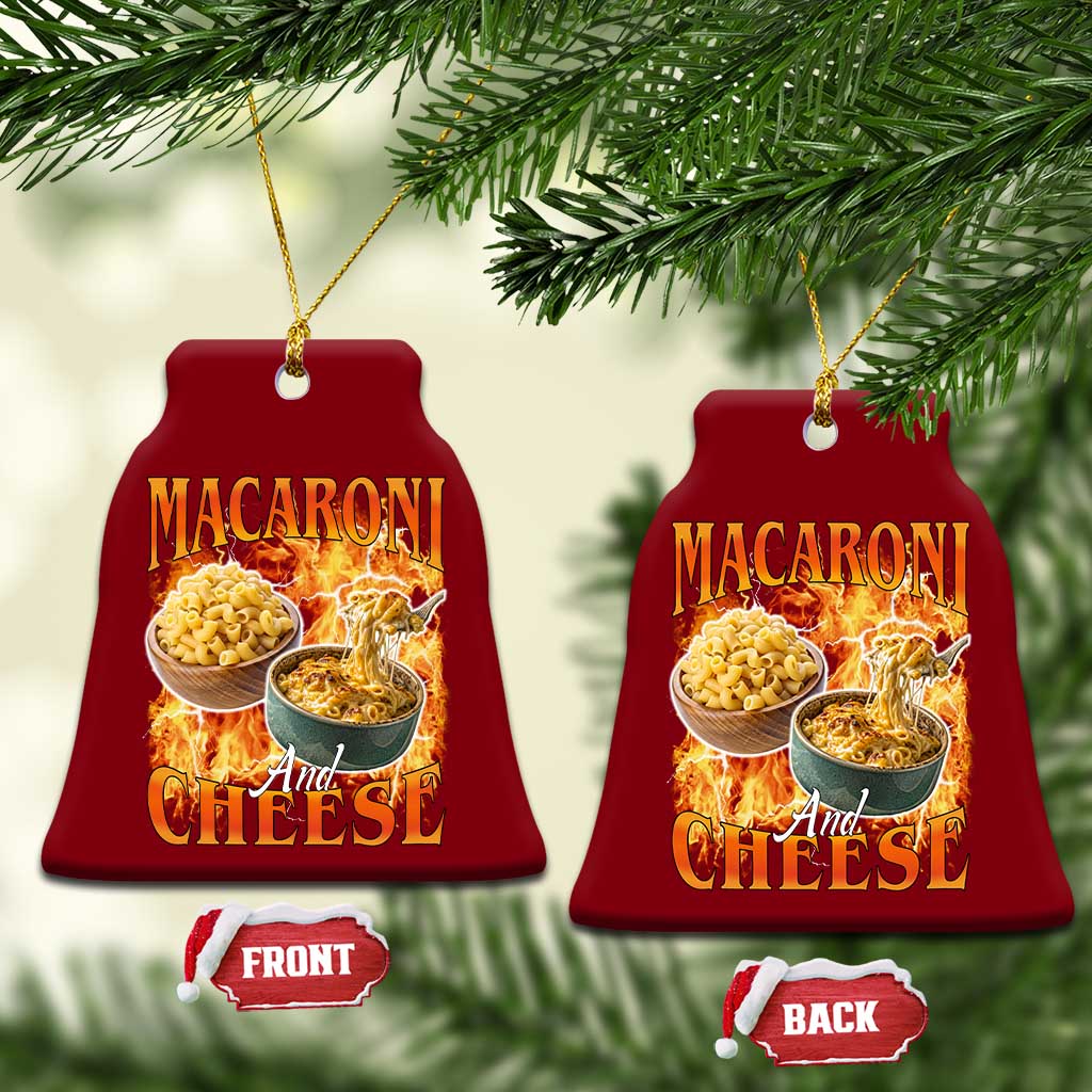 Macaroni And Cheese Meme Ceramic Ornament Vintage 90s Style Funny Foodie Bootleg Graphic