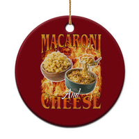 Macaroni And Cheese Meme Ceramic Ornament Vintage 90s Style Funny Foodie Bootleg Graphic