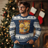 Macaroni And Cheese Meme Ugly Christmas Sweater Vintage 90s Style Funny Foodie Bootleg Graphic