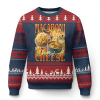 Macaroni And Cheese Meme Ugly Christmas Sweater Vintage 90s Style Funny Foodie Bootleg Graphic