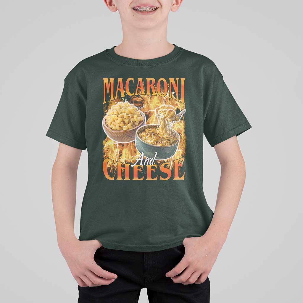 Macaroni And Cheese Meme T Shirt For Kid Vintage 90s Style Funny Foodie Bootleg Graphic