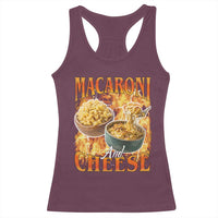 Macaroni And Cheese Meme Racerback Tank Top Vintage 90s Style Funny Foodie Bootleg Graphic