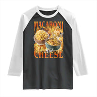 Macaroni And Cheese Meme Raglan Shirt Vintage 90s Style Funny Foodie Bootleg Graphic
