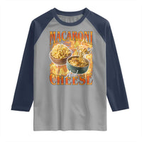Macaroni And Cheese Meme Raglan Shirt Vintage 90s Style Funny Foodie Bootleg Graphic