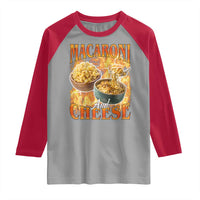 Macaroni And Cheese Meme Raglan Shirt Vintage 90s Style Funny Foodie Bootleg Graphic