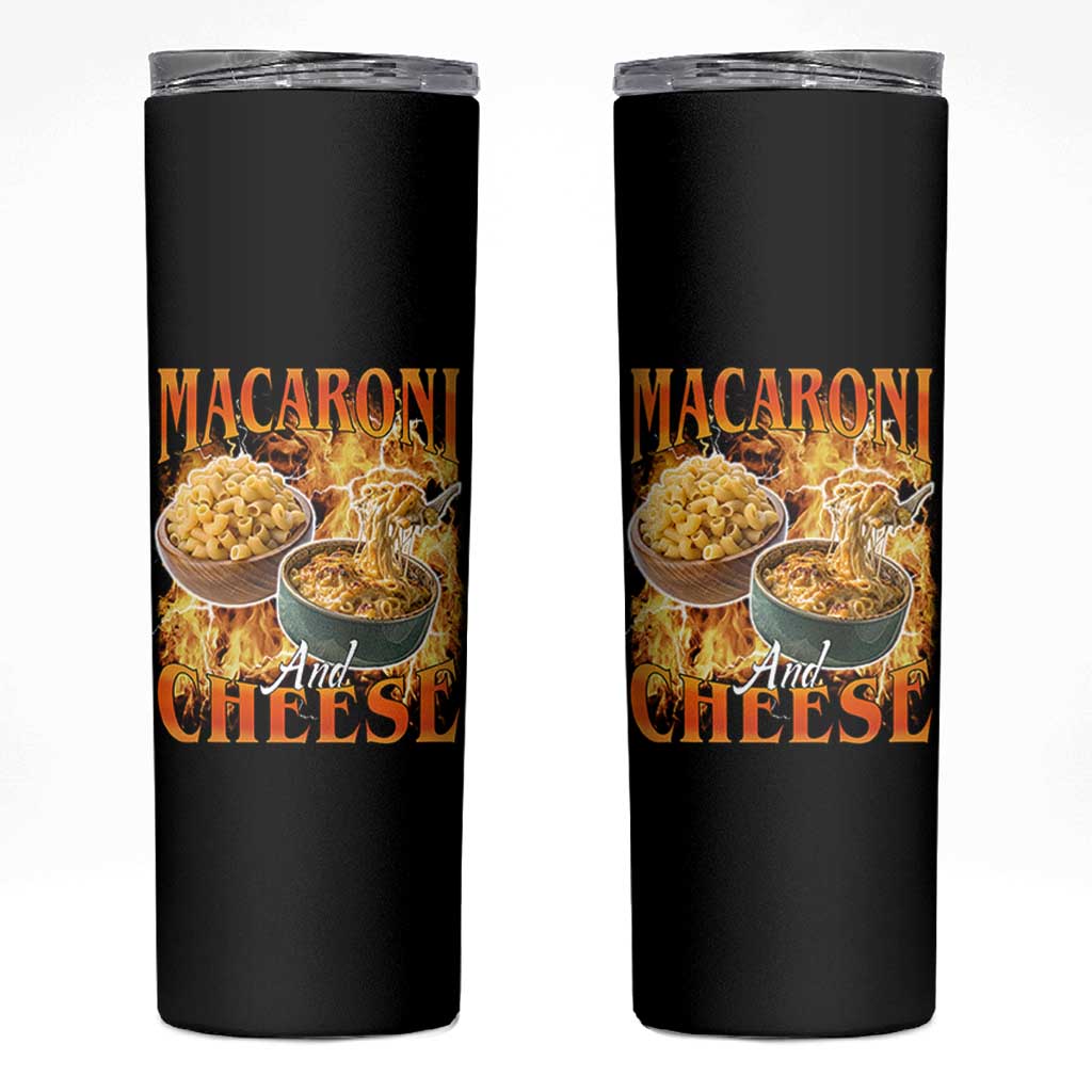 Macaroni And Cheese Meme Skinny Tumbler Vintage 90s Style Funny Foodie Bootleg Graphic