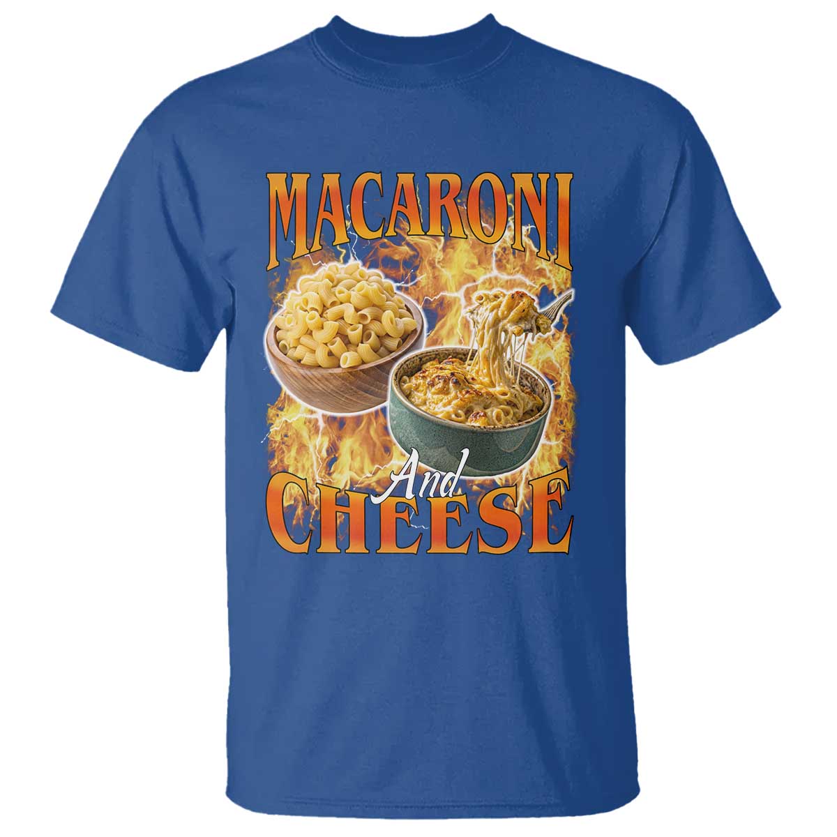 Macaroni And Cheese Meme T Shirt Vintage 90s Style Funny Foodie Bootleg Graphic
