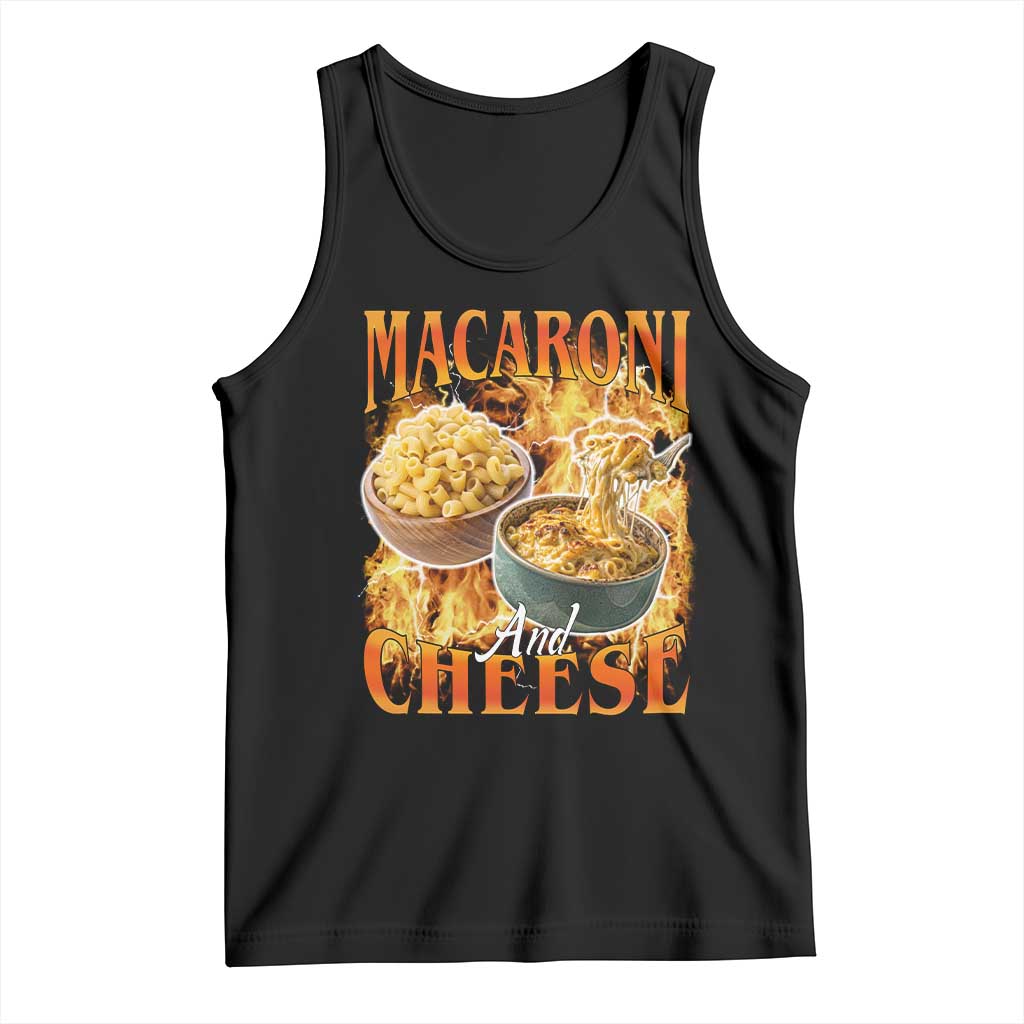 Macaroni And Cheese Meme Tank Top Vintage 90s Style Funny Foodie Bootleg Graphic