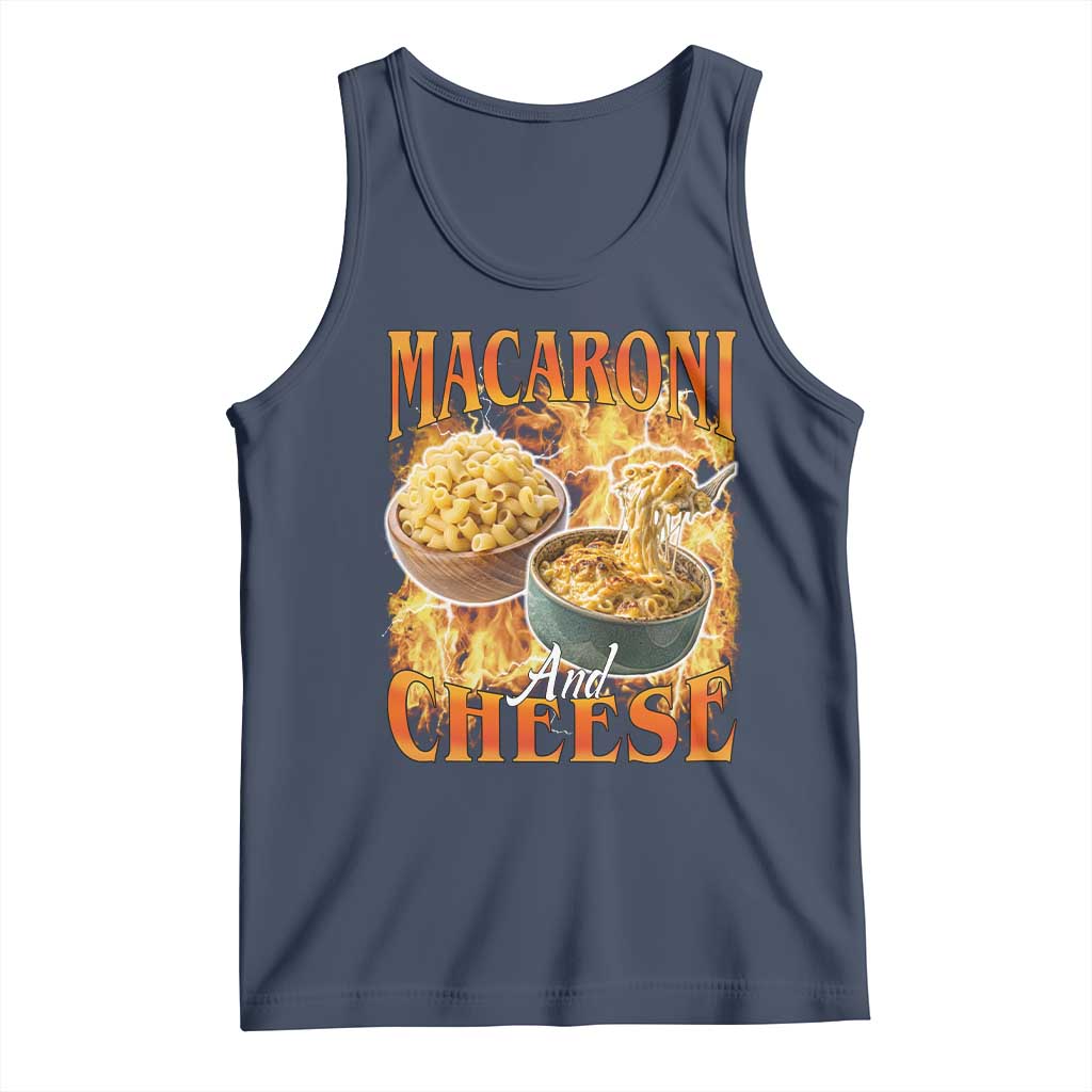 Macaroni And Cheese Meme Tank Top Vintage 90s Style Funny Foodie Bootleg Graphic