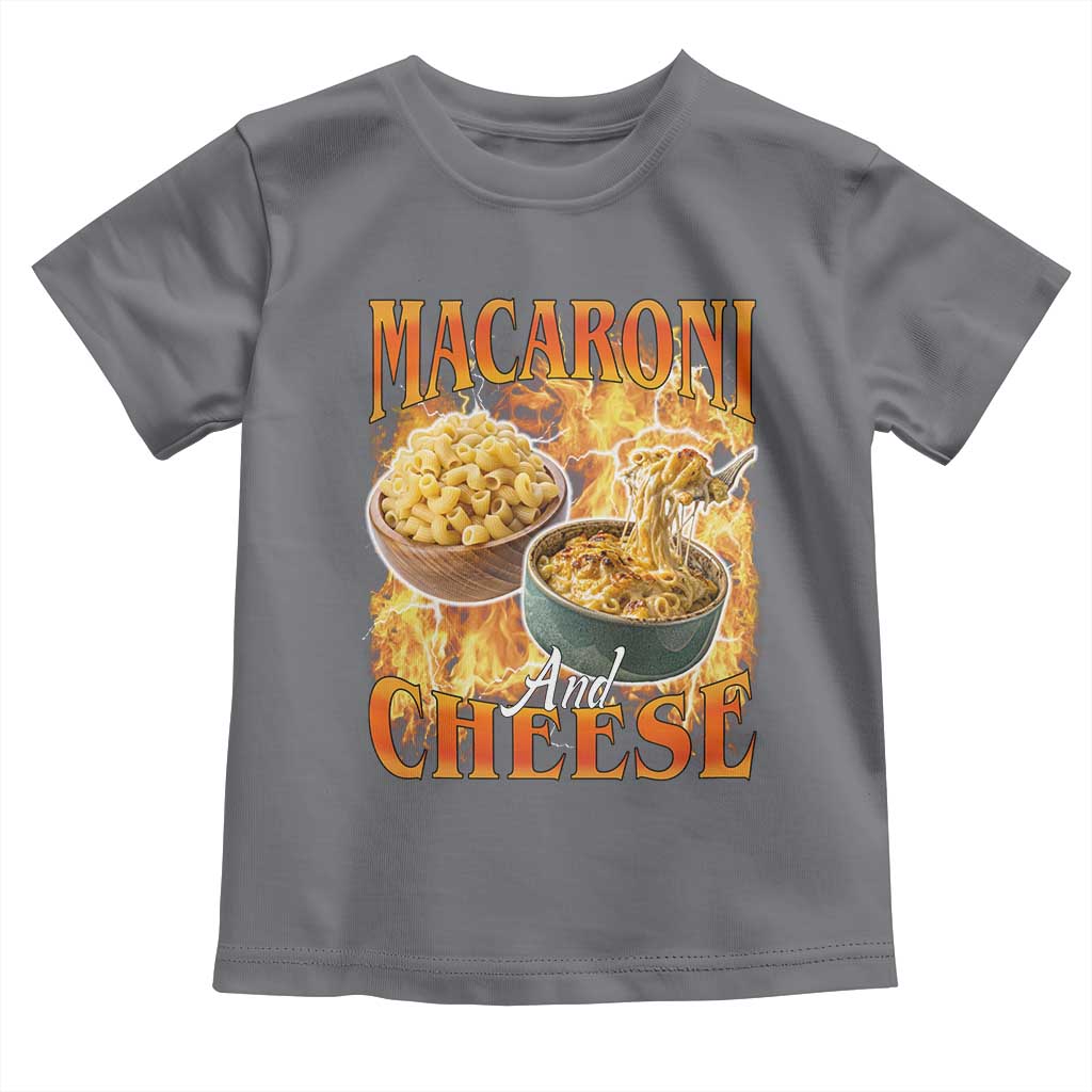 Macaroni And Cheese Meme Toddler T Shirt Vintage 90s Style Funny Foodie Bootleg Graphic