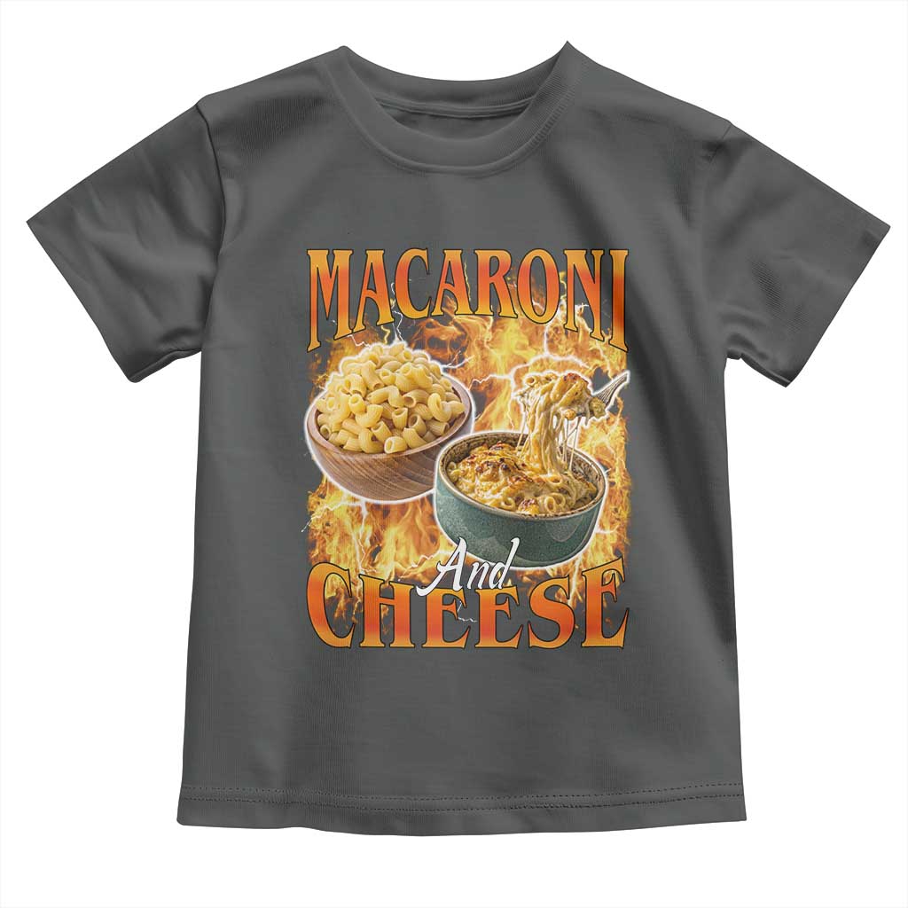 Macaroni And Cheese Meme Toddler T Shirt Vintage 90s Style Funny Foodie Bootleg Graphic