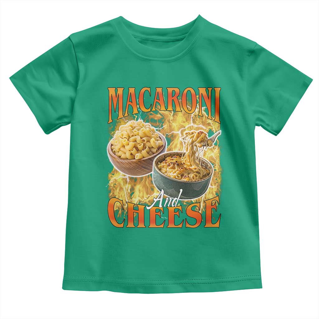 Macaroni And Cheese Meme Toddler T Shirt Vintage 90s Style Funny Foodie Bootleg Graphic
