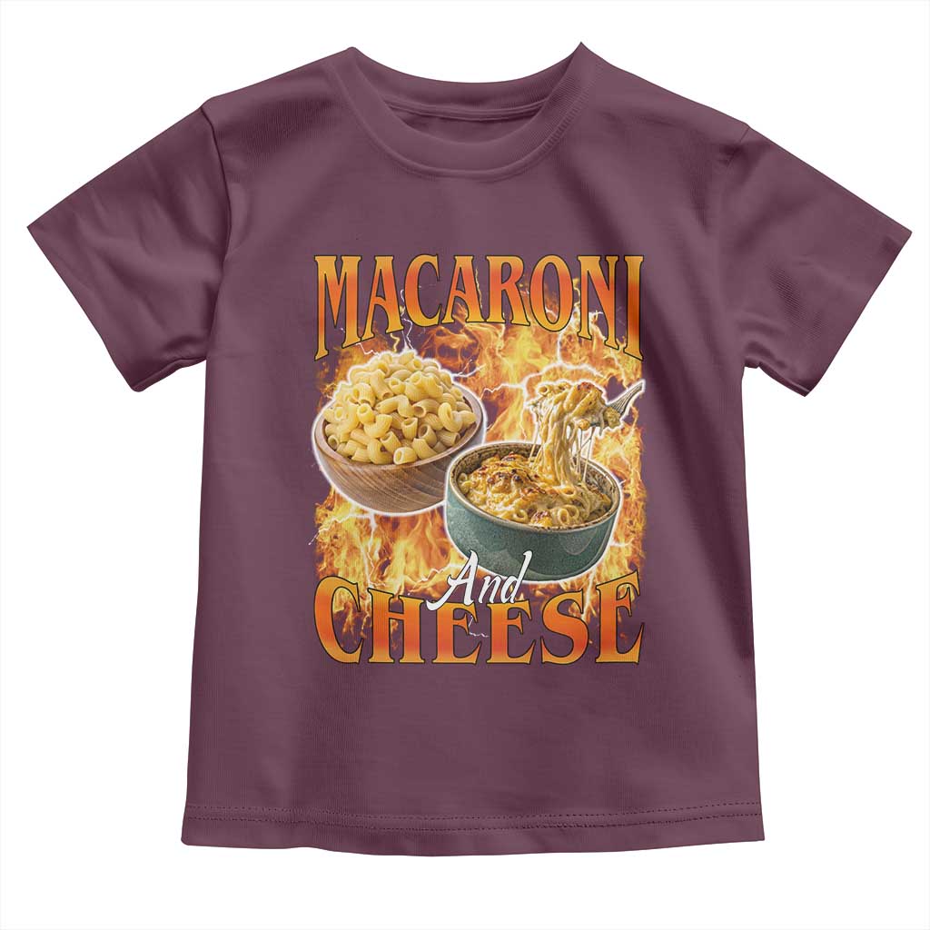 Macaroni And Cheese Meme Toddler T Shirt Vintage 90s Style Funny Foodie Bootleg Graphic