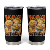 Macaroni And Cheese Meme Tumbler Cup Vintage 90s Style Funny Foodie Bootleg Graphic