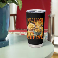 Macaroni And Cheese Meme Tumbler Cup Vintage 90s Style Funny Foodie Bootleg Graphic