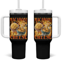 Macaroni And Cheese Meme Tumbler With Handle Vintage 90s Style Funny Foodie Bootleg Graphic