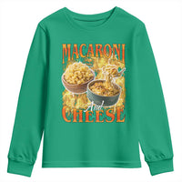Macaroni And Cheese Meme Youth Sweatshirt Vintage 90s Style Funny Foodie Bootleg Graphic