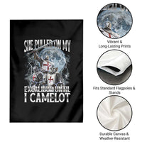 Funny Offensive Knight Meme Garden Flag She Pulled On My Excalibur Bootleg - Wonder Print Shop