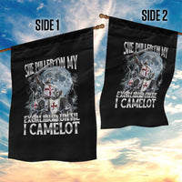 Funny Offensive Knight Meme Garden Flag She Pulled On My Excalibur Bootleg - Wonder Print Shop
