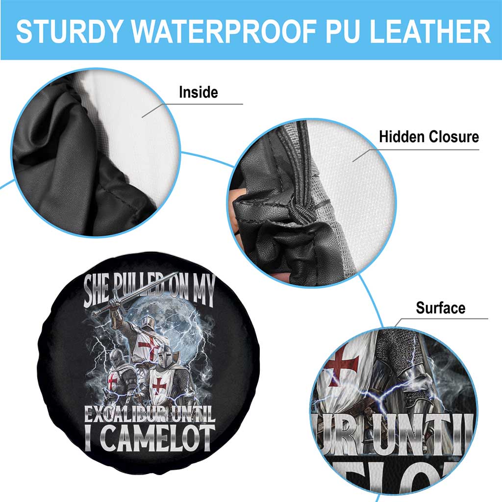 Funny Offensive Knight Meme Spare Tire Cover She Pulled On My Excalibur Bootleg - Wonder Print Shop