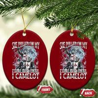 Funny Offensive Knight Meme Ceramic Ornament She Pulled On My Excalibur Bootleg - Wonder Print Shop