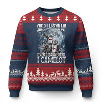 Funny Offensive Knight Meme Ugly Christmas Sweater She Pulled On My Excalibur Bootleg - Wonder Print Shop