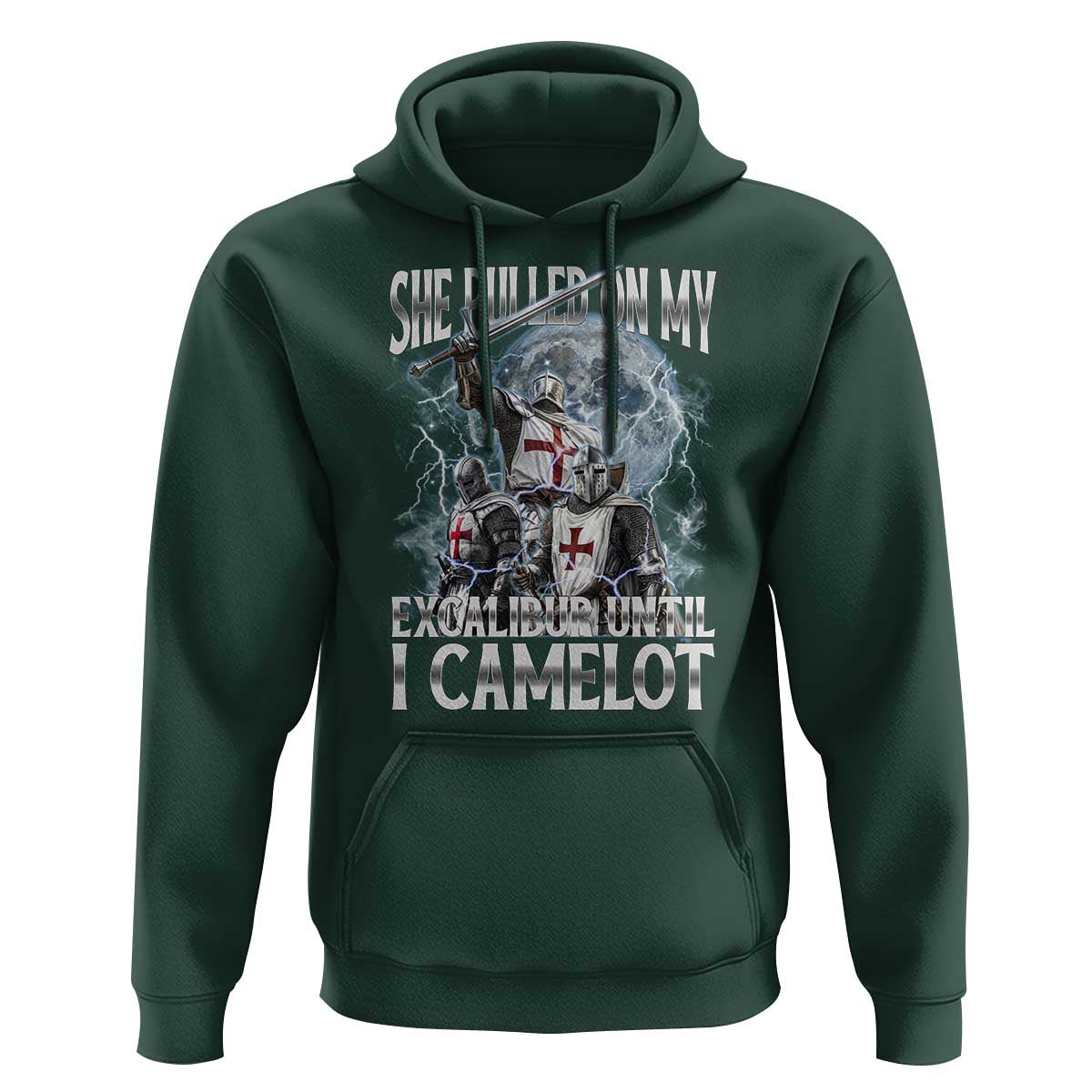 Funny Offensive Knight Meme Hoodie She Pulled On My Excalibur Bootleg - Wonder Print Shop