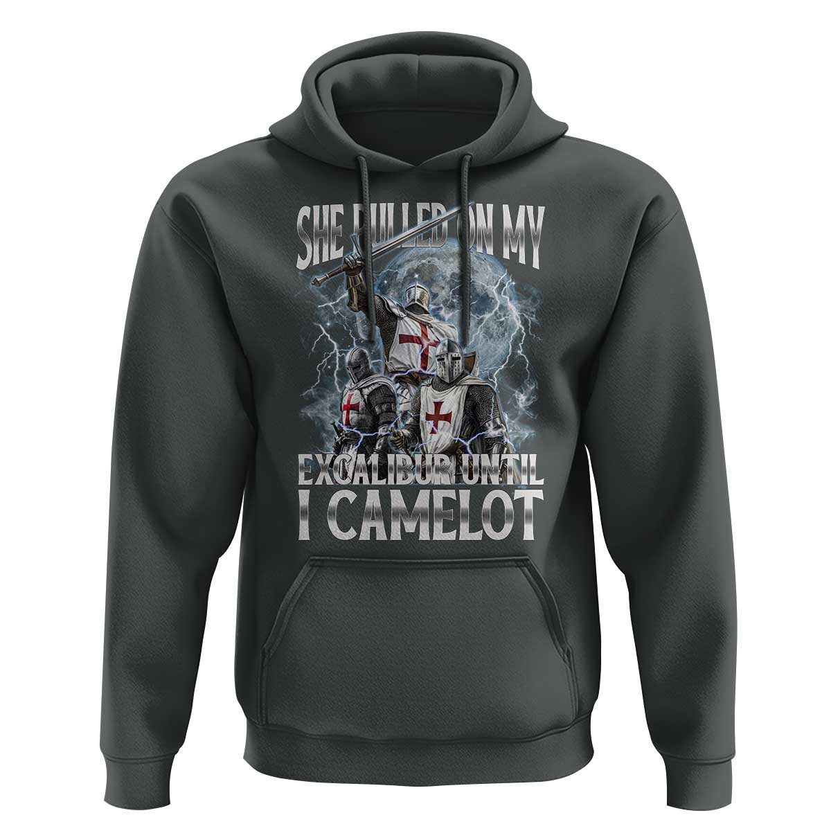 Funny Offensive Knight Meme Hoodie She Pulled On My Excalibur Bootleg - Wonder Print Shop