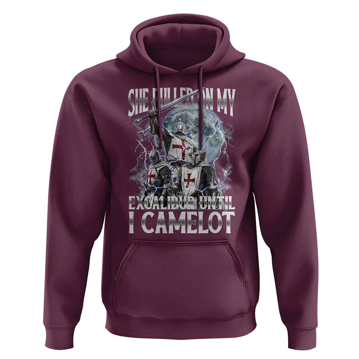 Funny Offensive Knight Meme Hoodie She Pulled On My Excalibur Bootleg - Wonder Print Shop
