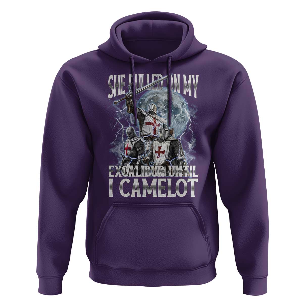 Funny Offensive Knight Meme Hoodie She Pulled On My Excalibur Bootleg - Wonder Print Shop