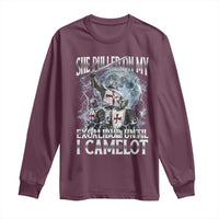 Funny Offensive Knight Meme Long Sleeve Shirt She Pulled On My Excalibur Bootleg - Wonder Print Shop