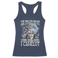 Funny Offensive Knight Meme Racerback Tank Top She Pulled On My Excalibur Bootleg - Wonder Print Shop