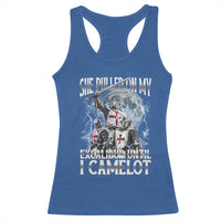 Funny Offensive Knight Meme Racerback Tank Top She Pulled On My Excalibur Bootleg - Wonder Print Shop