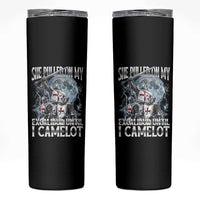 Funny Offensive Knight Meme Skinny Tumbler She Pulled On My Excalibur Bootleg - Wonder Print Shop