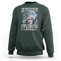 Funny Offensive Knight Meme Sweatshirt She Pulled On My Excalibur Bootleg - Wonder Print Shop