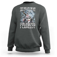 Funny Offensive Knight Meme Sweatshirt She Pulled On My Excalibur Bootleg - Wonder Print Shop