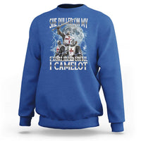 Funny Offensive Knight Meme Sweatshirt She Pulled On My Excalibur Bootleg - Wonder Print Shop