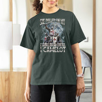Funny Offensive Knight Meme T Shirt For Women She Pulled On My Excalibur Bootleg - Wonder Print Shop
