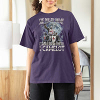 Funny Offensive Knight Meme T Shirt For Women She Pulled On My Excalibur Bootleg - Wonder Print Shop