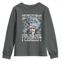 Funny Offensive Knight Meme Youth Sweatshirt She Pulled On My Excalibur Bootleg - Wonder Print Shop