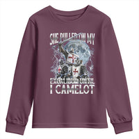 Funny Offensive Knight Meme Youth Sweatshirt She Pulled On My Excalibur Bootleg - Wonder Print Shop