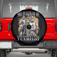 Funny Knight Meme Spare Tire Cover She Pulled On My Excalibur Offensive Medieval Warrior Bootleg - Wonder Print Shop